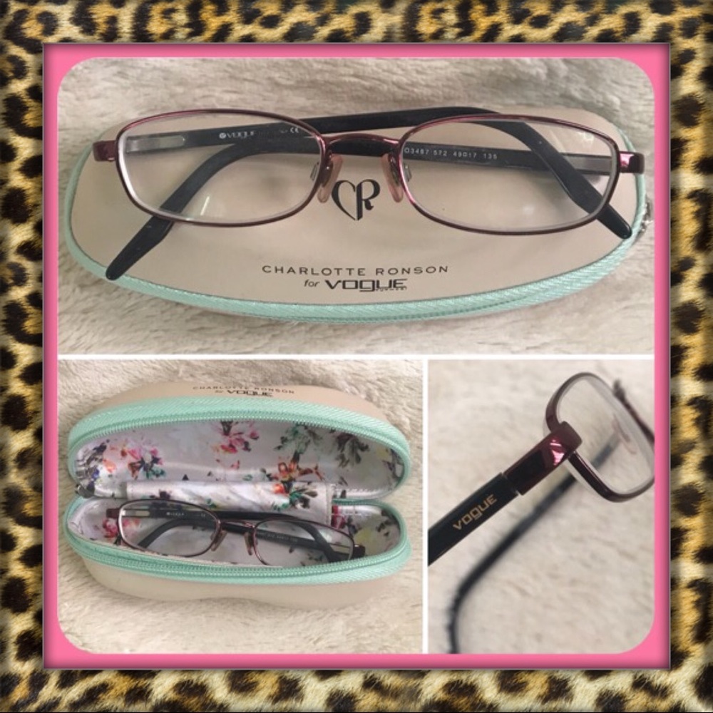 👑✅PRICE FIRM✅ VOGUE Burgundy Frame Eyeglasses and case